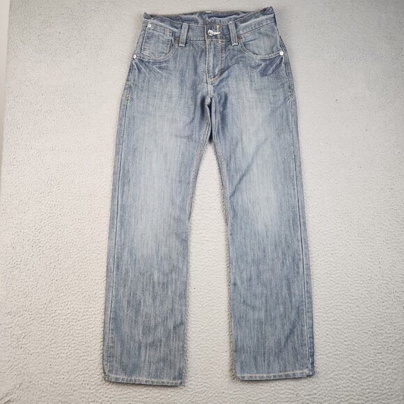 Levis 514 Jeans Mens 30x30 Blue Straight Fit Slim Leg Classic Faded Cotton Denim - Picture 1 of 11